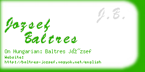 jozsef baltres business card